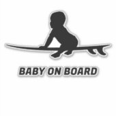 Baby aan boord Surfboard Car Decal Sticker (Voorkant)