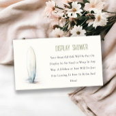 Baby aan boord Surfboard Display Shower Baby showe Informatiekaartje