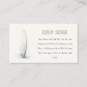 Baby aan boord Surfboard Display Shower Baby showe Informatiekaartje (Voorkant)