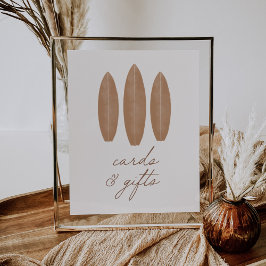 Baby aan boord Surfboard Kaarten en cadeaubord Poster