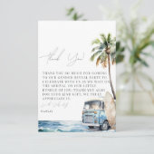 Baby aan boord Surfen Baby shower Bedankkaart (Staand voorkant)