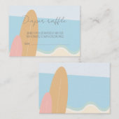 Baby aan boord Surfen Beach Luier Raffle Informatiekaartje (Voorkant / Achterkant)