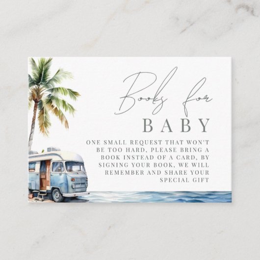 Baby aan boord, surfen Boeken voor Baby Informatiekaartje (Voorkant)