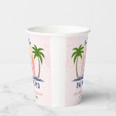 Baby aan boord surfen splash roze baby meisje douc papieren bekers (Rechts)