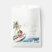 Baby aan boord, surfend Baby shower Bedankzakje (Voorkant)