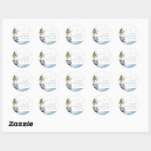 Baby aan boord, surfend Baby shower Ronde Sticker (Vel)