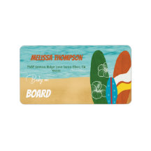 Baby aan boord Surfende tropische Baby shower