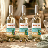 Baby aan boord Surfende tropische Baby shower Wijn Etiket