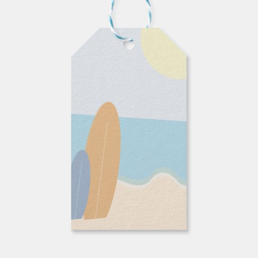 Baby aan boord Surfing Beach Baby shower Dank u Cadeaulabel (Achterkant)