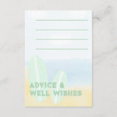 Baby Aan boord Surfing Beach Waterverf Baby shower Advieskaart (Voorkant)