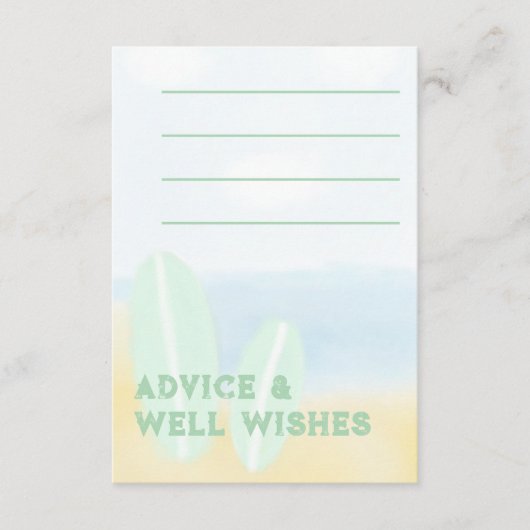 Baby Aan boord Surfing Beach Waterverf Baby shower Advieskaart (Voorkant)