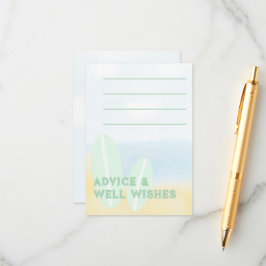 Baby Aan boord Surfing Beach Waterverf Baby shower Advieskaart