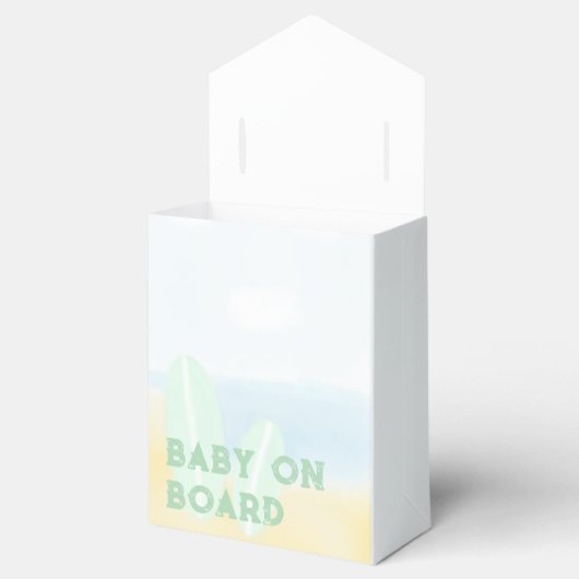 Baby Aan boord Surfing Beach Waterverf Baby shower Bedankdoosjes (Geopend)