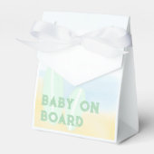 Baby Aan boord Surfing Beach Waterverf Baby shower Bedankdoosjes (Voorkant Zijde)