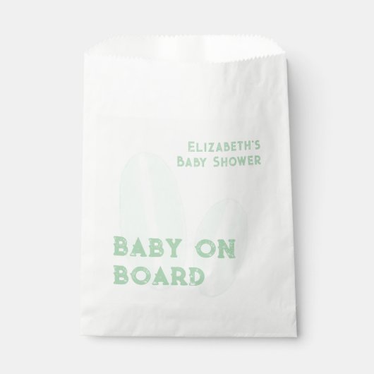 Baby Aan boord Surfing Beach Waterverf Baby shower Bedankzakje (Voorkant)