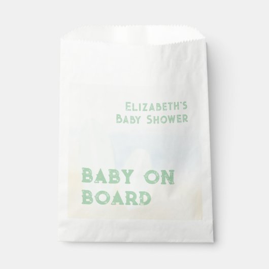 Baby Aan boord Surfing Beach Waterverf Baby shower Bedankzakje (Voorkant)
