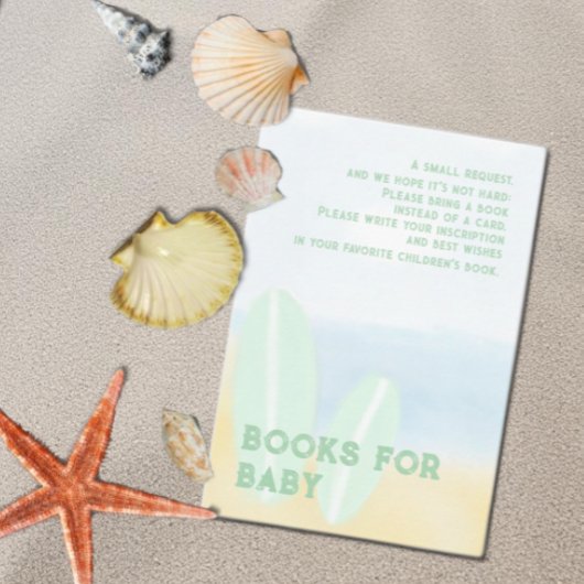 Baby Aan boord Surfing Beach Waterverf Baby shower Informatiekaartje