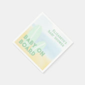 Baby Aan boord Surfing Beach Waterverf Baby shower Servet (Hoek)