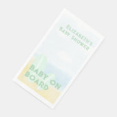 Baby Aan boord Surfing Beach Waterverf Baby shower Servet (Hoek)