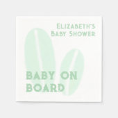 Baby Aan boord Surfing Beach Waterverf Baby shower Servet (Voorkant)
