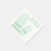 Baby Aan boord Surfing Beach Waterverf Baby shower Servet (Hoek)