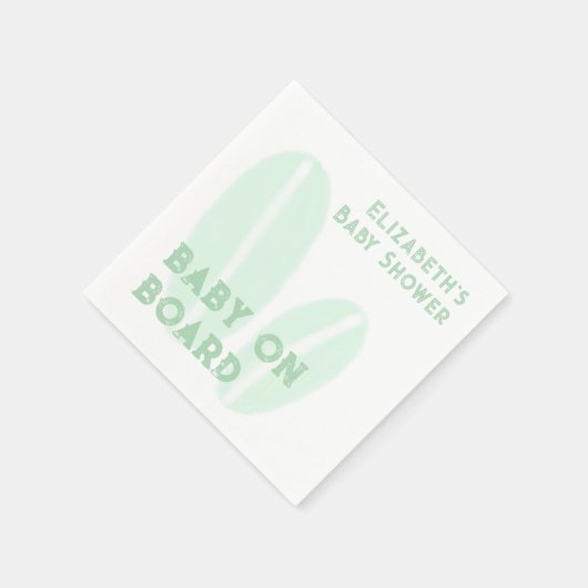 Baby Aan boord Surfing Beach Waterverf Baby shower Servet (Hoek)