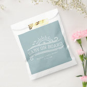 Baby Aan boord Surfing Blue Baby shower Bedankzakje (Gezegeld)