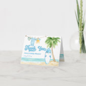 Baby aan boord Surfing Boy Baby shower Bedankkaart (Voorkant)
