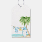 Baby aan boord Surfing Boy Baby shower Cadeaulabel (Achterkant)