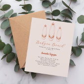 Baby aan boord surfplank beige bruin Baby shower