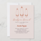 Baby aan boord surfplank beige bruin Baby shower Kaart (Voorkant)