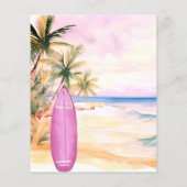 Baby aan boord surfplank roze meisje Baby shower (Achterkant)