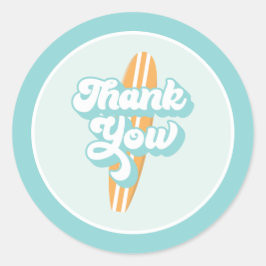 Baby aan boord Surfstrand baby shower klassieke ro Ronde Sticker