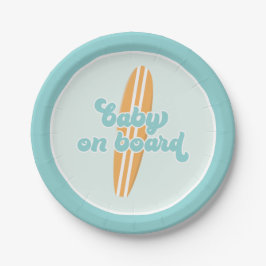 Baby aan boord Surfstrand baby shower papieren bor Bordje