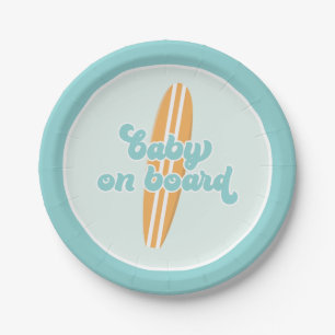 Baby aan boord Surfstrand baby shower papieren bor Bordje