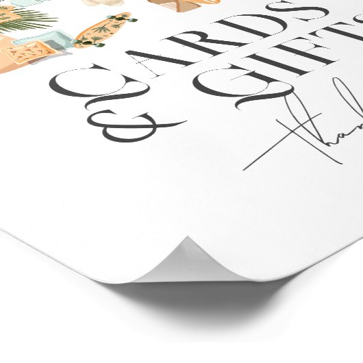 Baby aan boord Surven Baby shower Kaarten & Gesche Poster (Hoek)