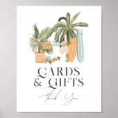 Baby aan boord Surven Baby shower Kaarten & Gesche Poster (Voorkant)