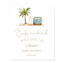 Baby aan boord surven Baby shower Welkom