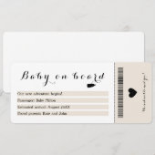 Baby Aan boord Travel Boarding Pass Zwangerschap Aankondiging (Voorkant / Achterkant)