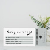 Baby Aan boord Travel Boarding Pass Zwangerschap Aankondiging (Staand voorkant)