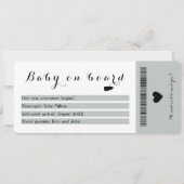 Baby Aan boord Travel Boarding Pass Zwangerschap Aankondiging (Voorkant)