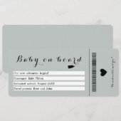 Baby Aan boord Travel Boarding Pass Zwangerschap Aankondiging (Voorkant / Achterkant)