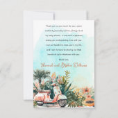 Baby aan boord Tropisch Surf Neutraal Baby shower Bedankkaart (Achterkant)