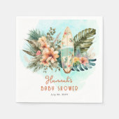 Baby aan boord Tropisch Surf Neutraal Baby shower Servet (Voorkant)
