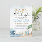 Baby aan boord uitnodiging Onder de zee nodigt jon (Staand voorkant)