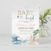 Baby aan boord uitnodiging Onder de zee uitnodigin (Staand voorkant)