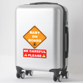 Baby aan boord van auto teken - waarschuwingsberic sticker (Koffer)