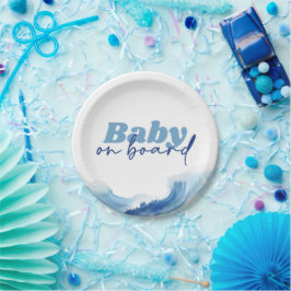 Baby Aan boord van Baby shower Borden, Surf Baby s Papieren Bordje