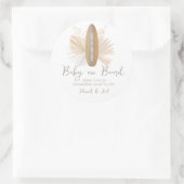 Baby aan boord van Baby shower Dank u Favor Ronde Sticker (Tas)