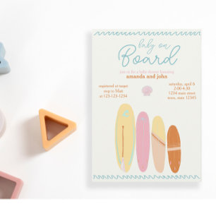 Baby Aan boord van Baby shower Ocean Theme Kaart